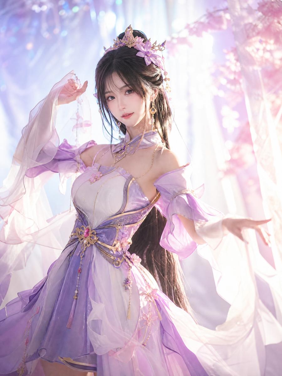 茄子视频 cosplay视频演示：汉服古风造型全过程